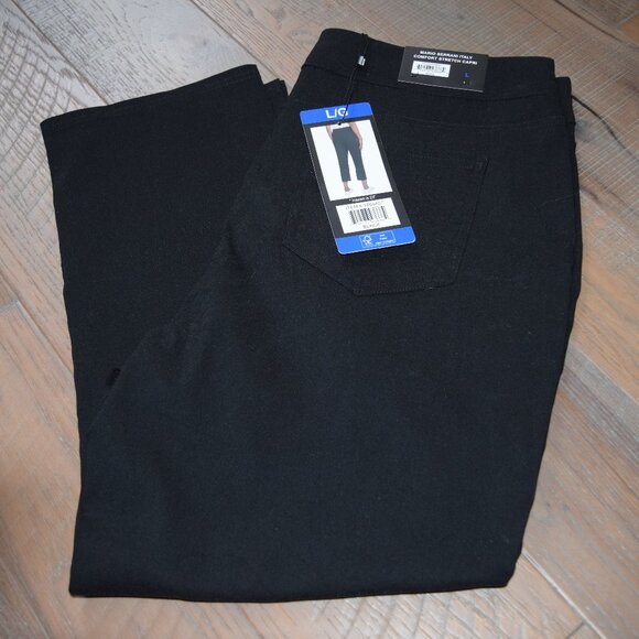 NWT Mario Serrani Italy Women's L Comfort Stretch Pull-on Capri Cropped Pants - Picture 4 of 10